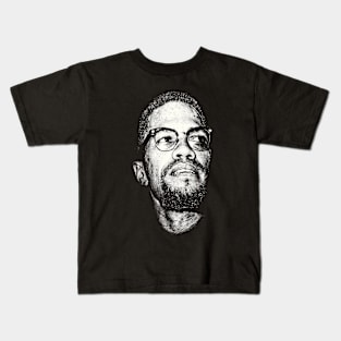 Malcolm X BLM Black Lives Matter Black History Kids T-Shirt